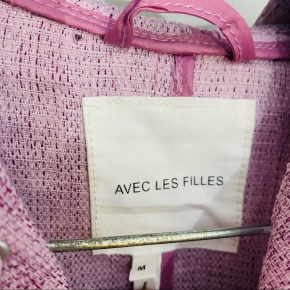 avec Les Filles hooded zip up shirt jacket new with tags lavender medium - Picture 3 of 7